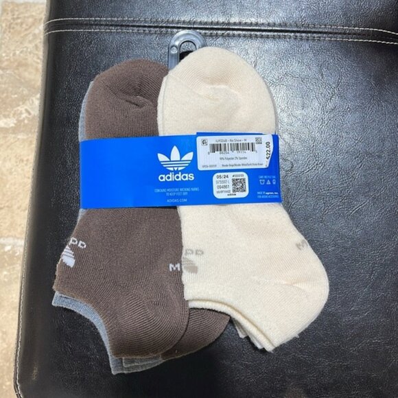 ADIDAS Originals Trefoil 6 Pack No Show Socks - Picture 4 of 5